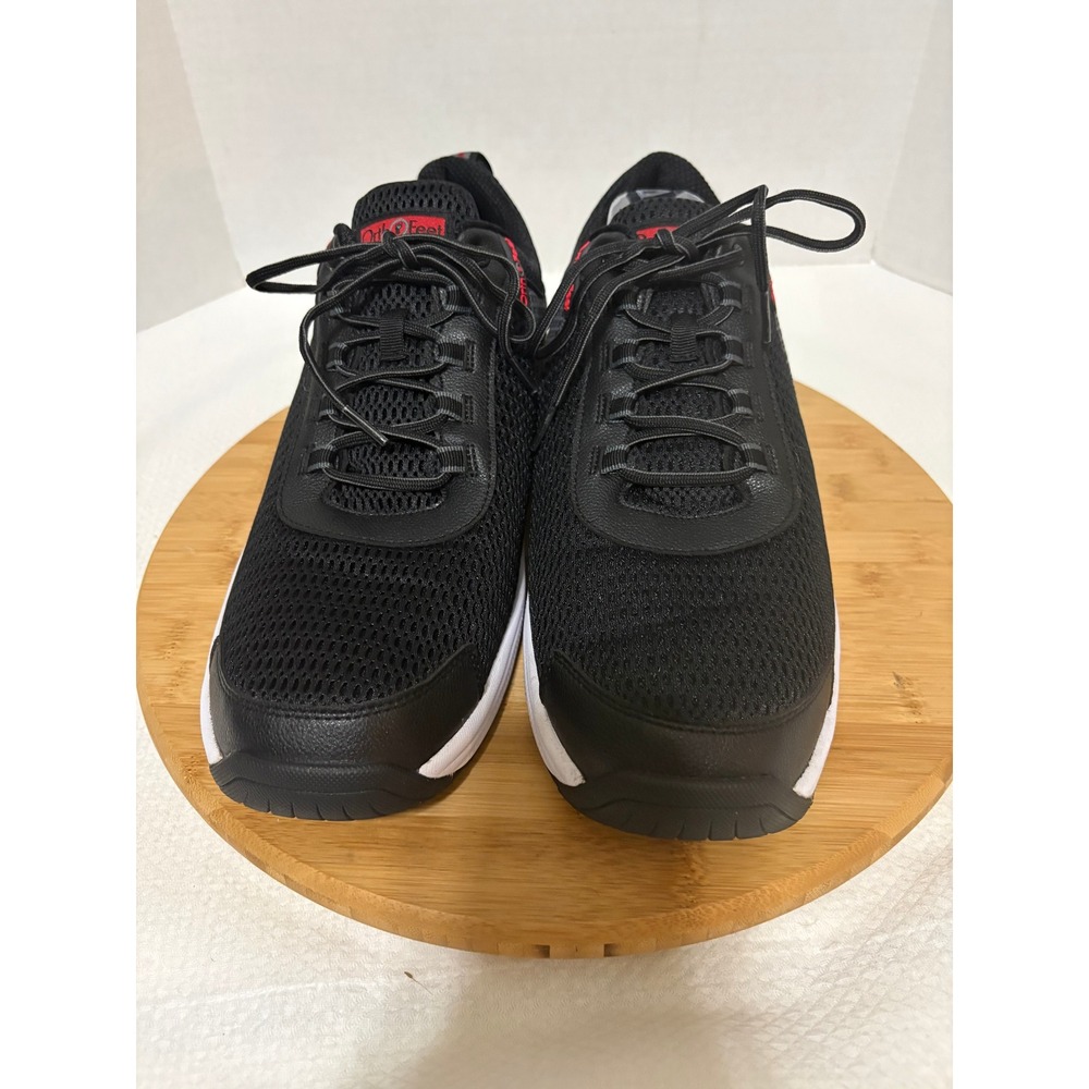 Orthofeet‎ Edgewater Mens Athletic Shoes Black Mesh Orthopedic Sneakers Size 15